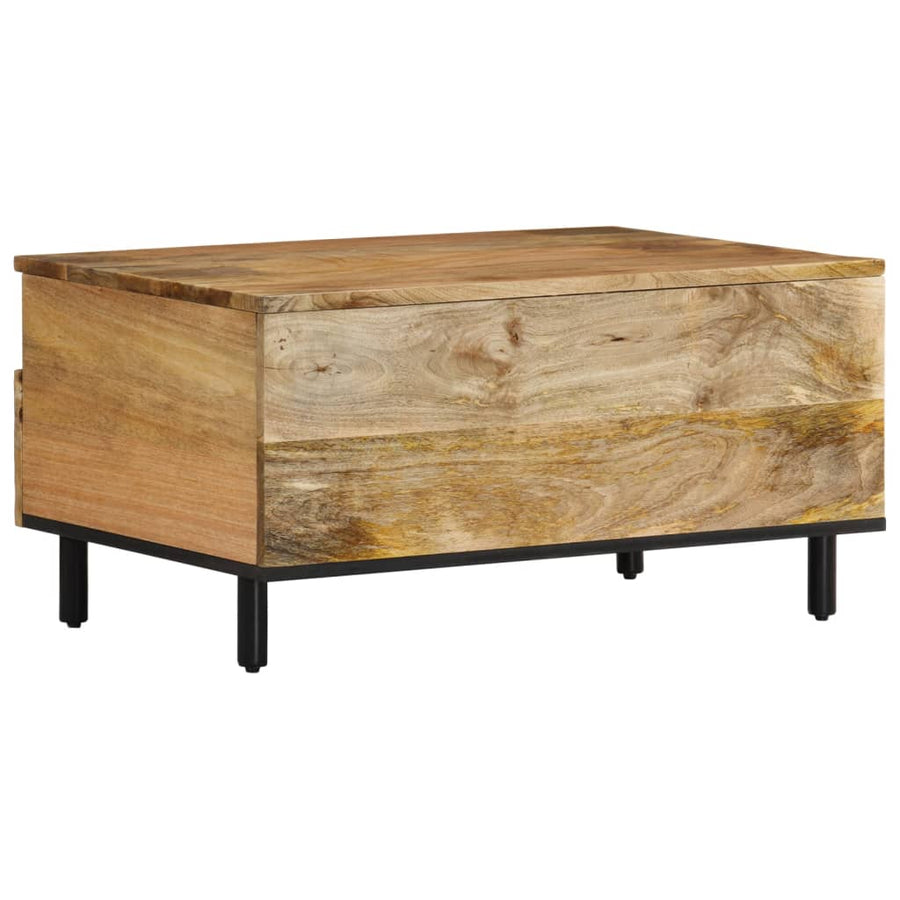 Salontafel 80x54x40 cm massief mangohout Naturel massief mangohout