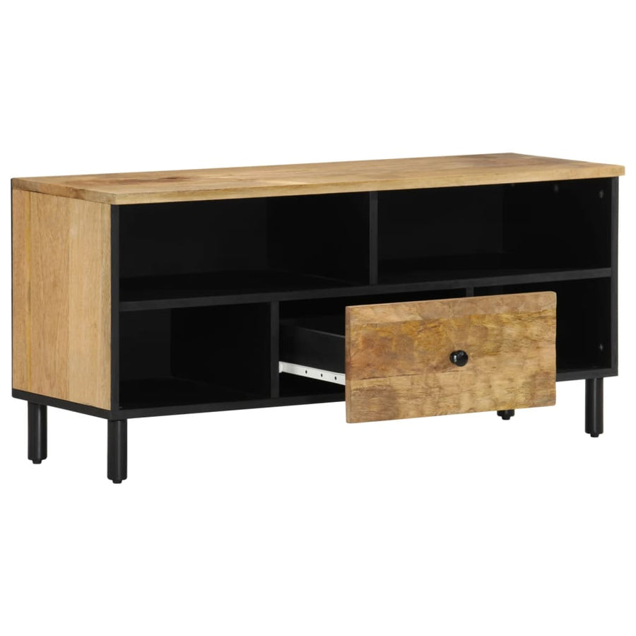 Tv-meubel 100x33x46 cm massief mangohout Naturel massief mangohout