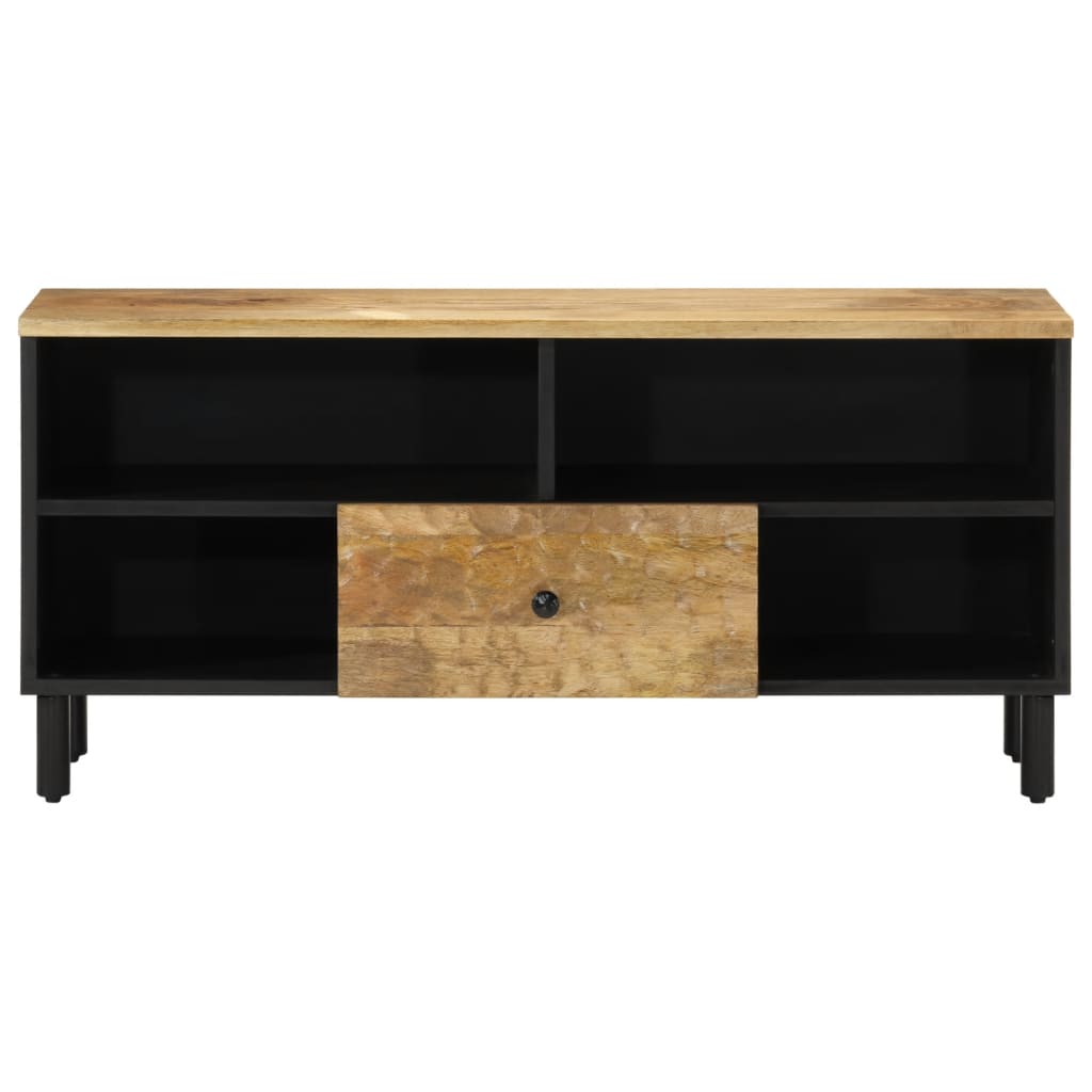 Tv-meubel 100x33x46 cm massief mangohout Naturel massief mangohout