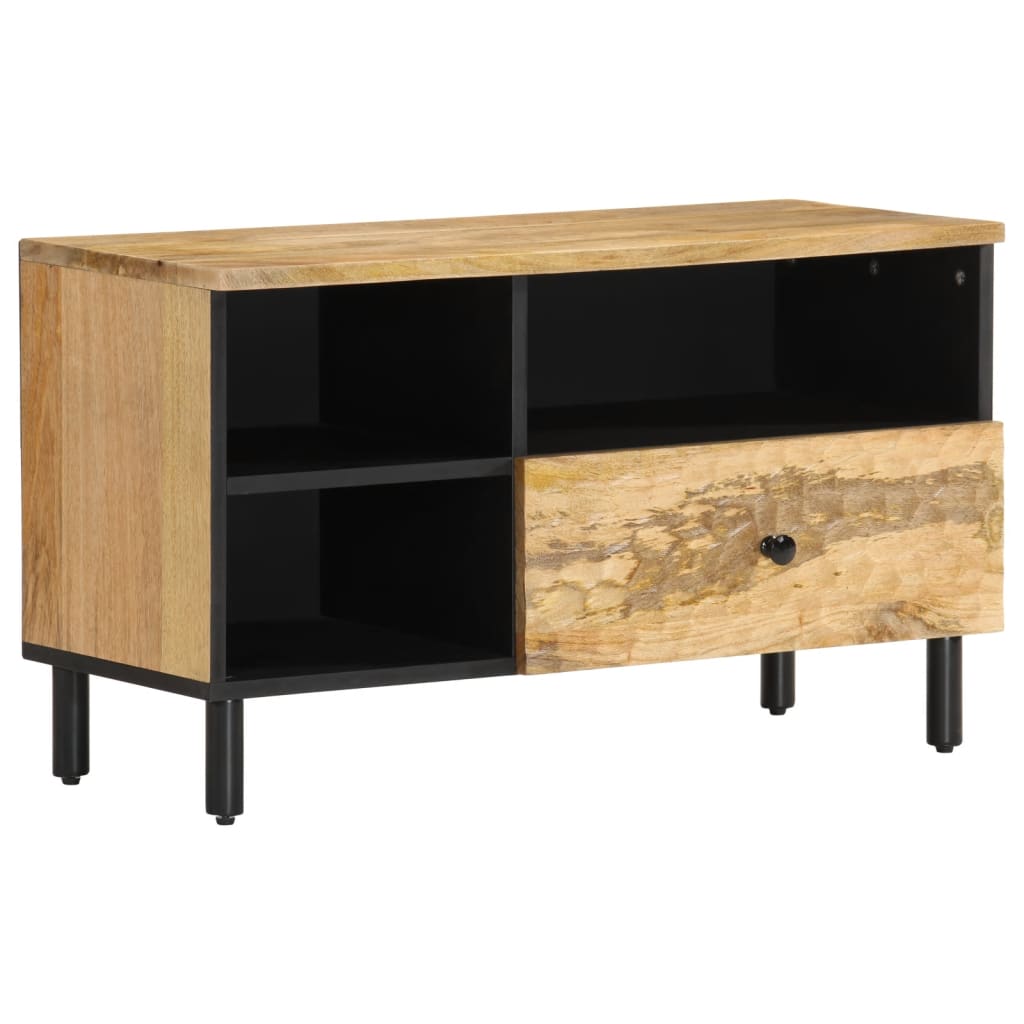 Tv-meubel 80x33x46 cm massief mangohout Naturel massief mangohout