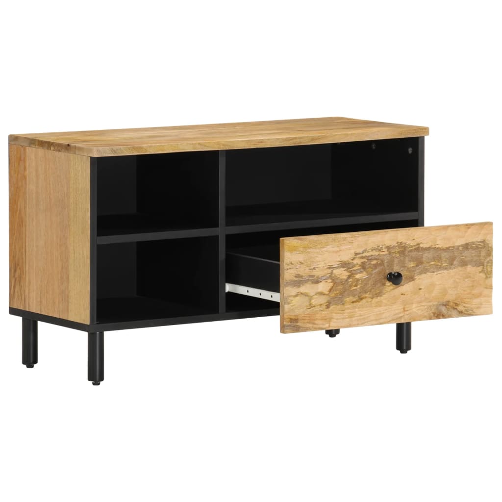 Tv-meubel 80x33x46 cm massief mangohout Naturel massief mangohout