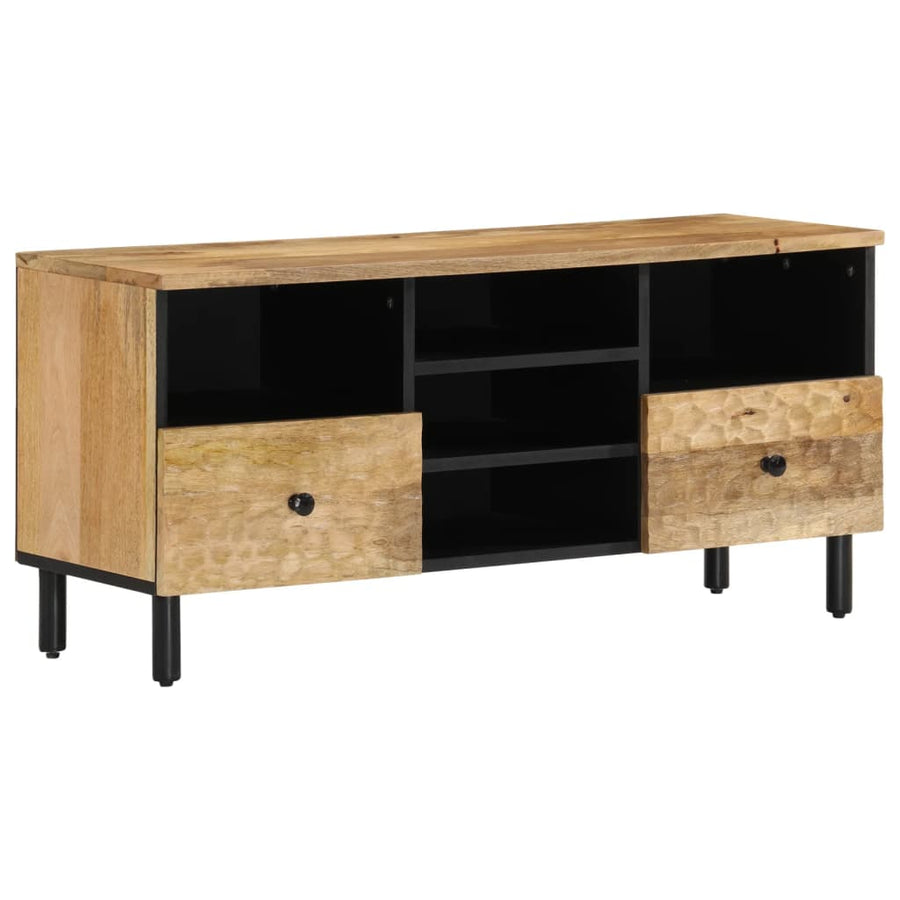 Tv-meubel 100x33x46 cm massief mangohout Naturel massief mangohout