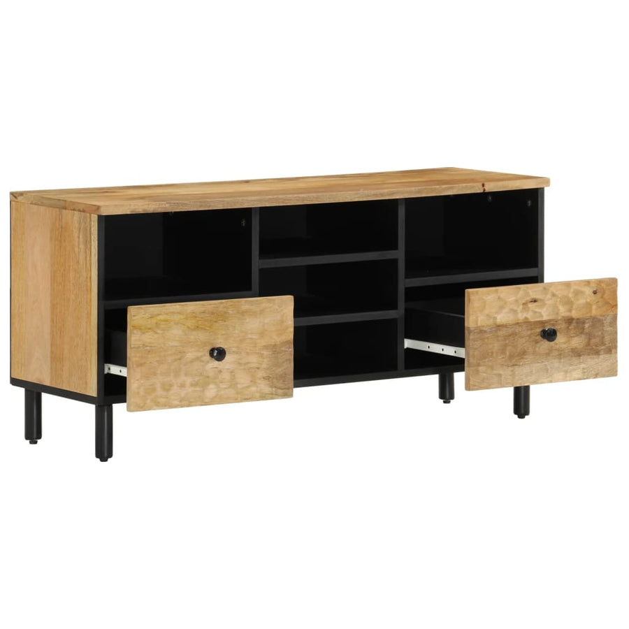 Tv-meubel 100x33x46 cm massief mangohout Naturel massief mangohout