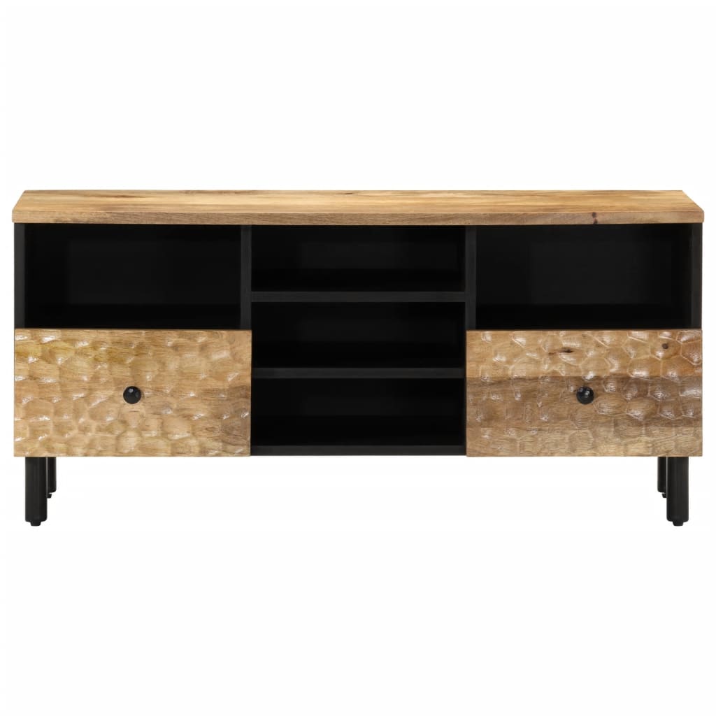 Tv-meubel 100x33x46 cm massief mangohout Naturel massief mangohout