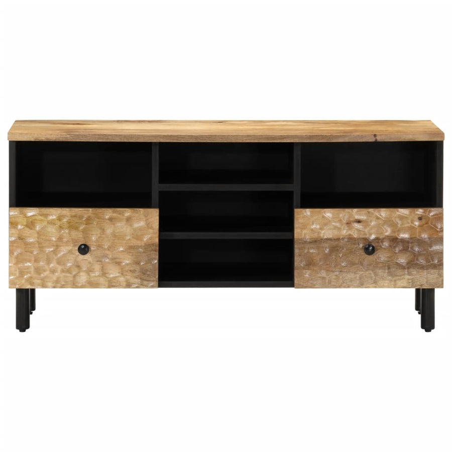 Tv-meubel 100x33x46 cm massief mangohout Naturel massief mangohout