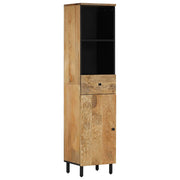 Badkamerkast 38x33x160 cm massief mangohout lichtbruin