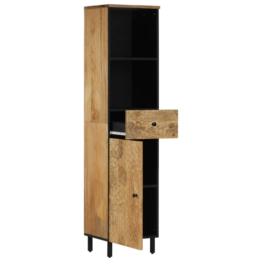 Badkamerkast 38x33x160 cm massief mangohout Lichtbruin