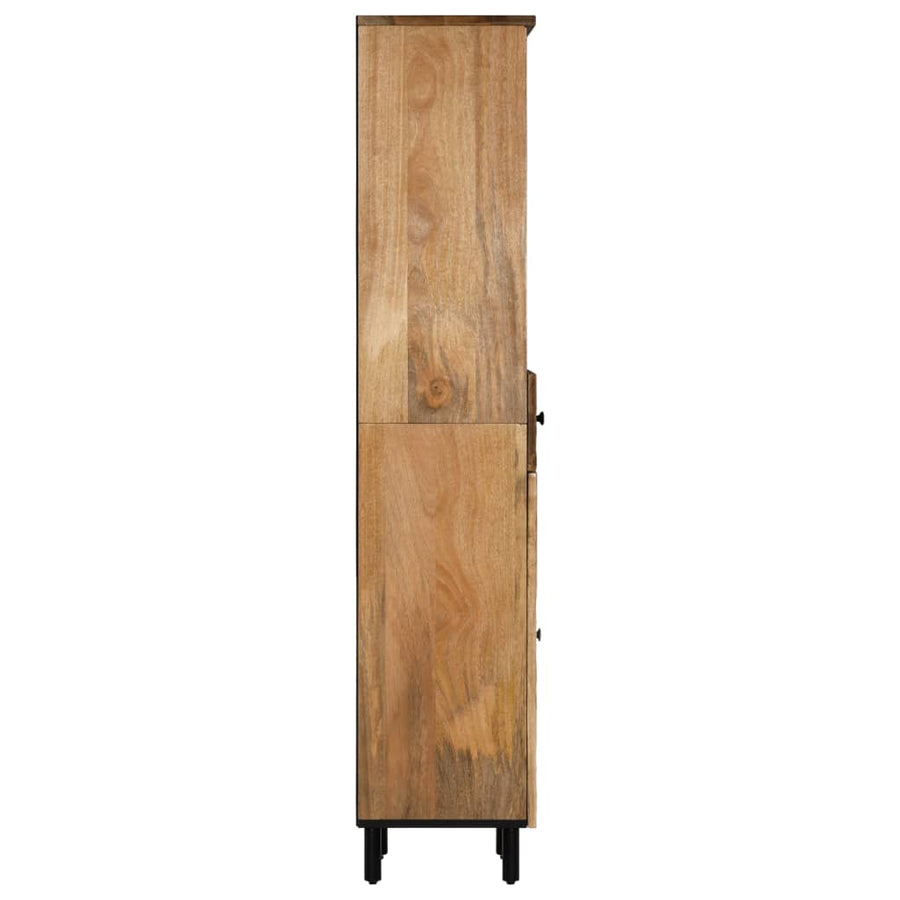 Badkamerkast 38x33x160 cm massief mangohout Lichtbruin