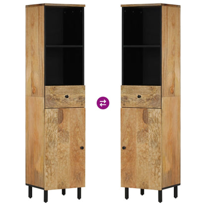 Badkamerkast 38x33x160 cm massief mangohout Lichtbruin