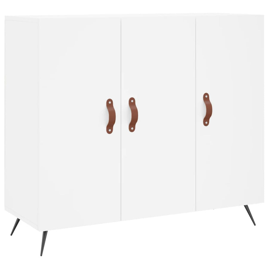 Dressoir 90X34X80 Cm Bewerkt Hout Wit