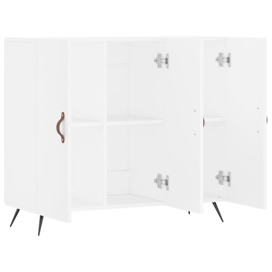 Dressoir 90X34X80 Cm Bewerkt Hout Wit