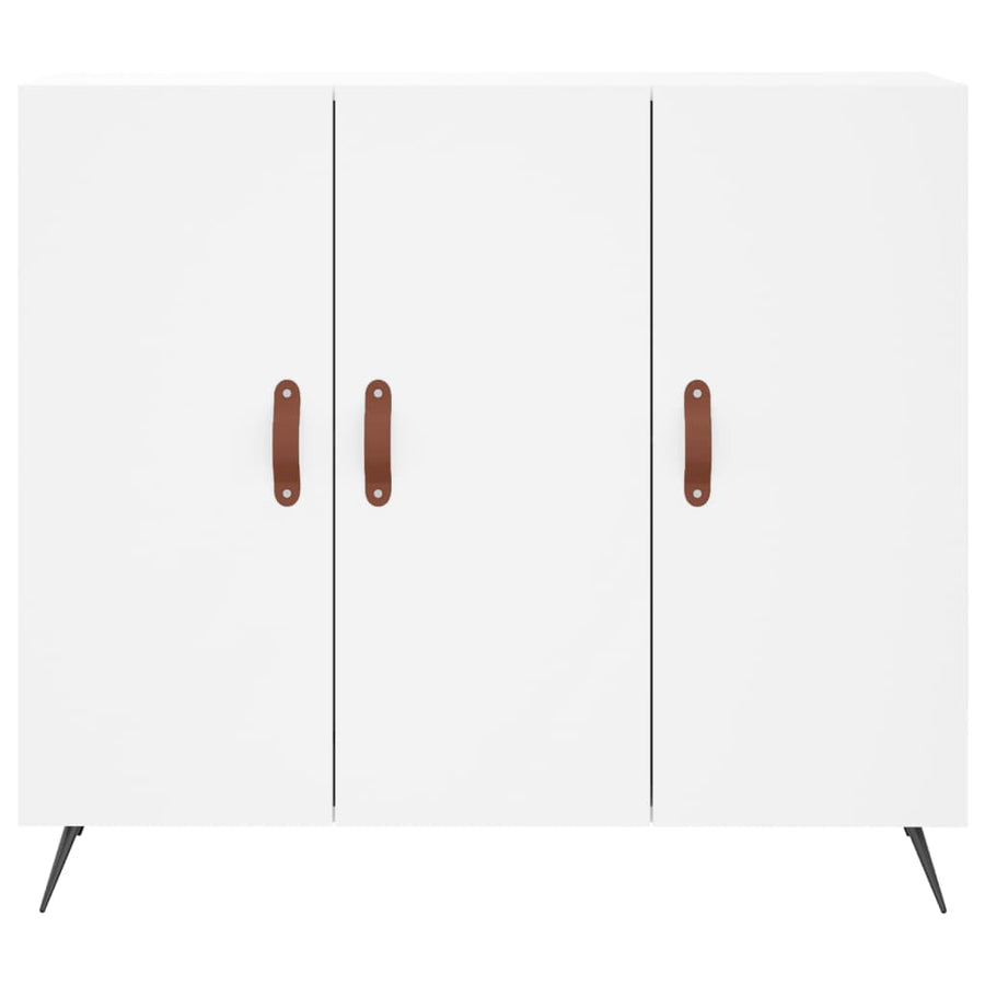 Dressoir 90X34X80 Cm Bewerkt Hout Wit