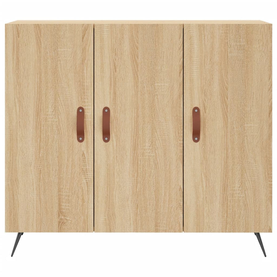 Dressoir 90x34x80 cm bewerkt hout sonoma eikenkleurig