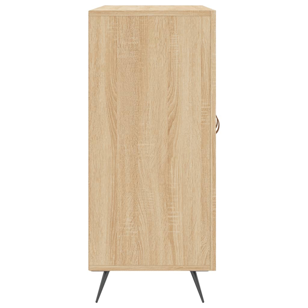 Dressoir 90x34x80 cm bewerkt hout sonoma eikenkleurig