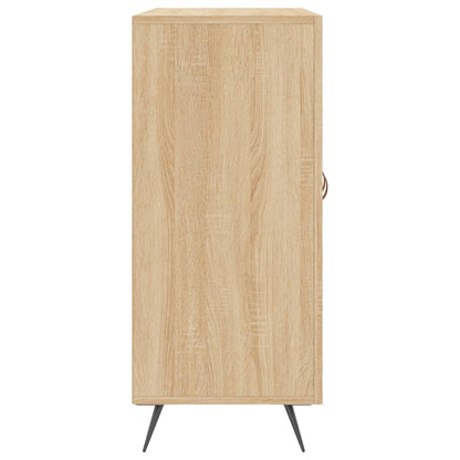 Dressoir 90x34x80 cm bewerkt hout sonoma eikenkleurig