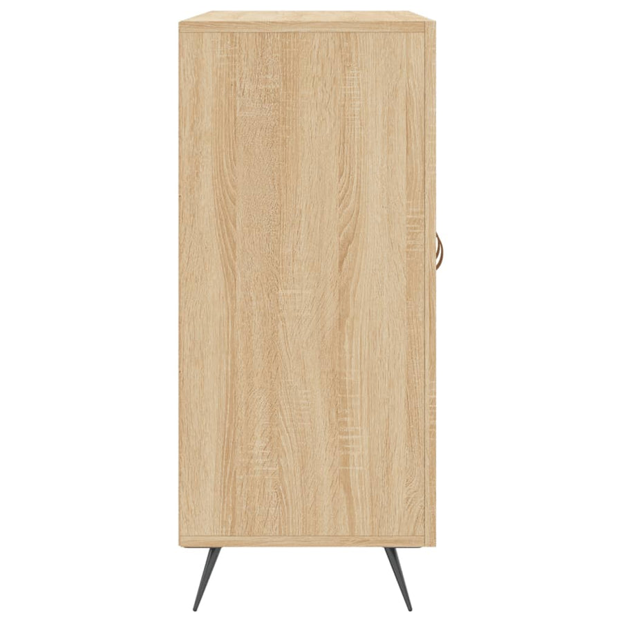 Dressoir 90x34x80 cm bewerkt hout sonoma eikenkleurig