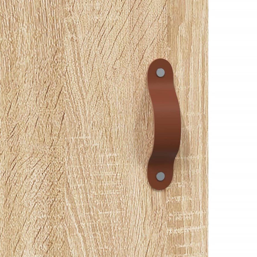 Dressoir 90x34x80 cm bewerkt hout sonoma eikenkleurig