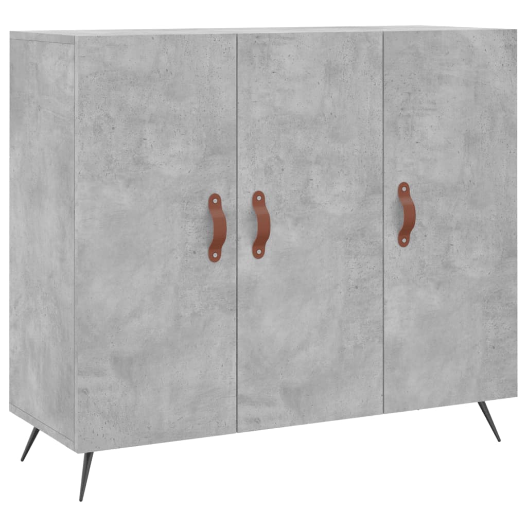 Dressoir 90X34X80 Cm Bewerkt Hout Betongrijs