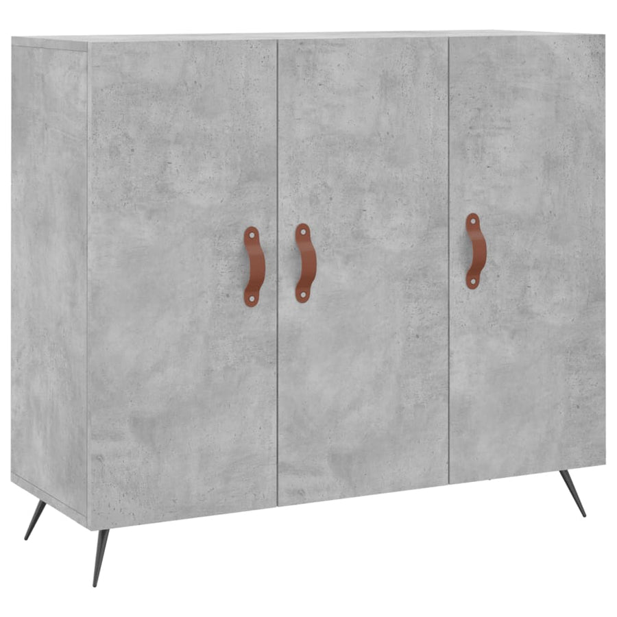 Dressoir 90X34X80 Cm Bewerkt Hout Betongrijs
