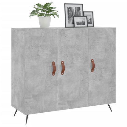 Dressoir 90X34X80 Cm Bewerkt Hout Betongrijs