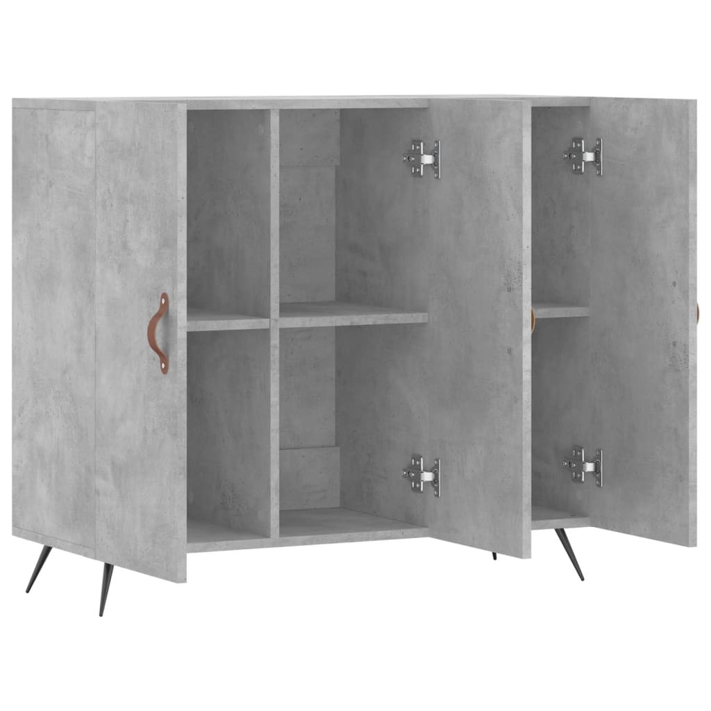 Dressoir 90X34X80 Cm Bewerkt Hout Betongrijs