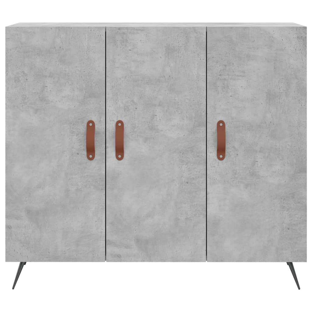 Dressoir 90X34X80 Cm Bewerkt Hout Betongrijs