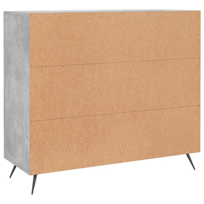 Dressoir 90X34X80 Cm Bewerkt Hout Betongrijs