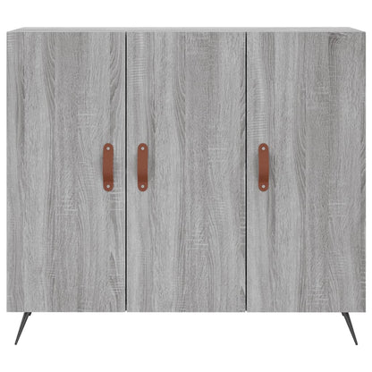 Dressoir 90X34X80 Cm Bewerkt Hout Grijs Sonoma Eikenkleurig
