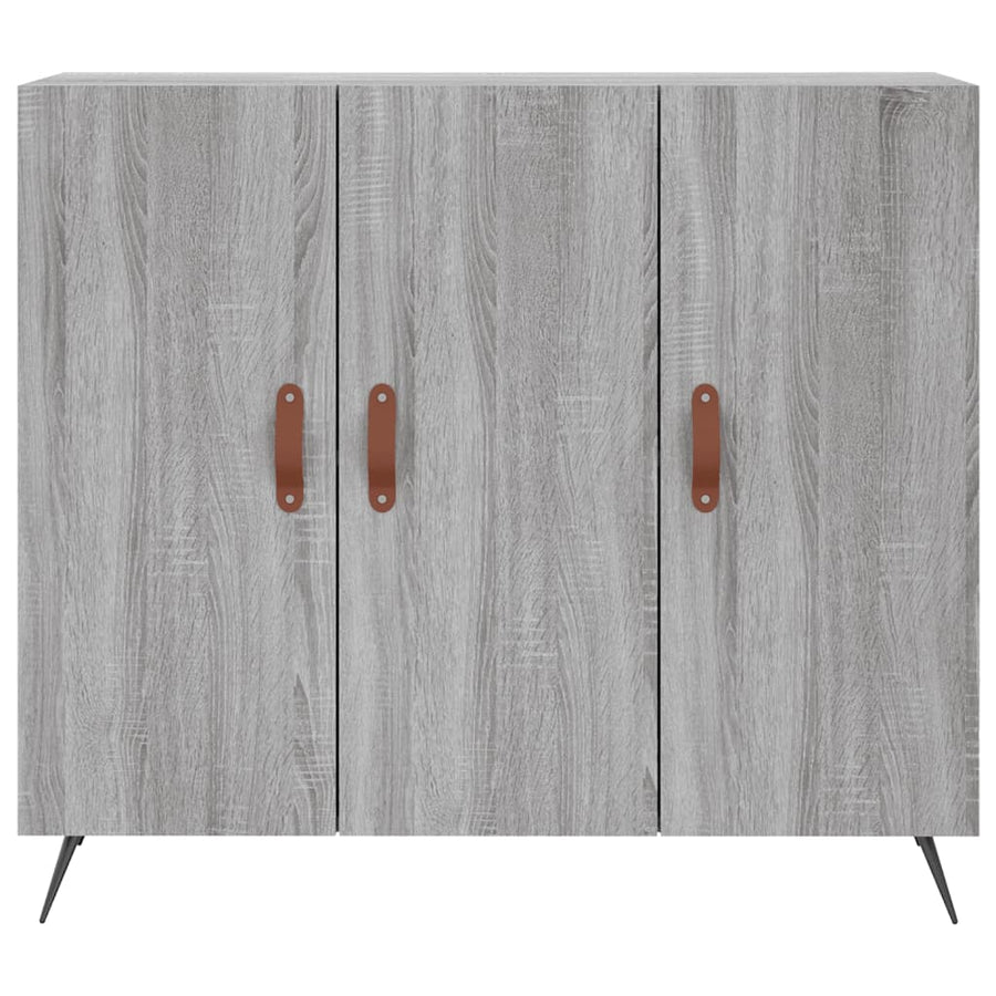 Dressoir 90X34X80 Cm Bewerkt Hout Grijs Sonoma Eikenkleurig