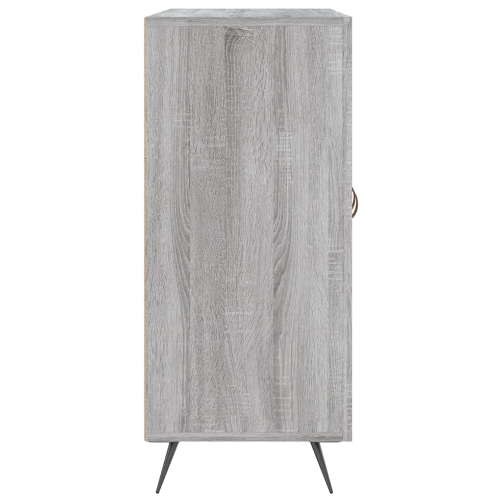 Dressoir 90X34X80 Cm Bewerkt Hout Grijs Sonoma Eikenkleurig