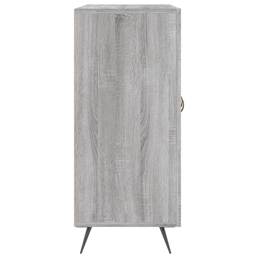 Dressoir 90X34X80 Cm Bewerkt Hout Grijs Sonoma Eikenkleurig