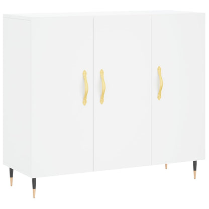 Dressoir 90X34X80 Cm Bewerkt Hout Wit