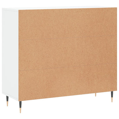 Dressoir 90X34X80 Cm Bewerkt Hout Wit