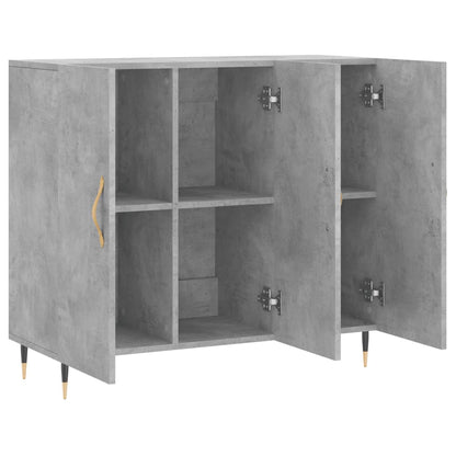Dressoir 90X34X80 Cm Bewerkt Hout Betongrijs