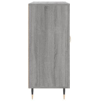 Dressoir 90X34X80 Cm Bewerkt Hout Grijs Sonoma Eikenkleurig