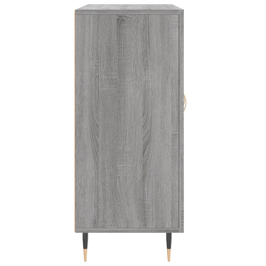 Dressoir 90X34X80 Cm Bewerkt Hout Grijs Sonoma Eikenkleurig