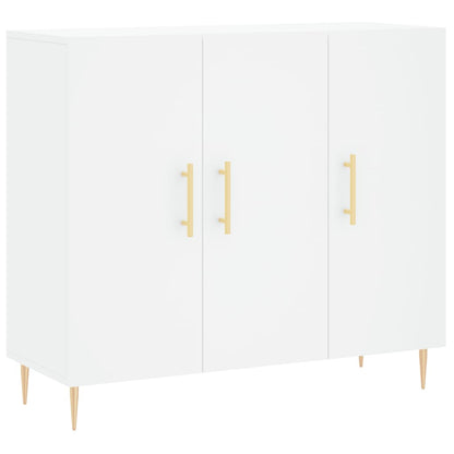 Dressoir 90X34X80 Cm Bewerkt Hout Wit
