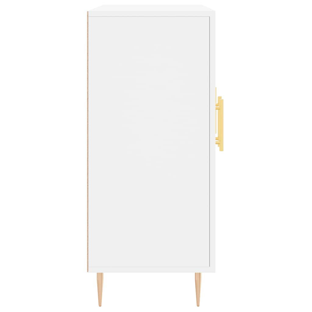 Dressoir 90X34X80 Cm Bewerkt Hout Wit