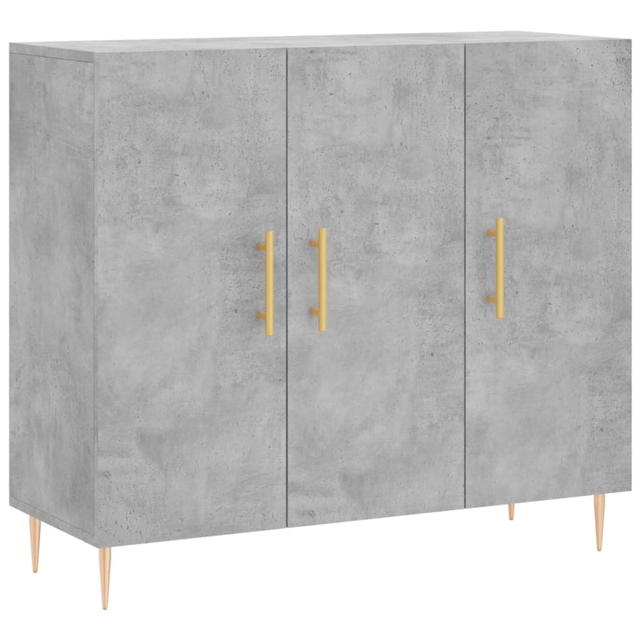 Dressoir 90X34X80 Cm Bewerkt Hout Betongrijs