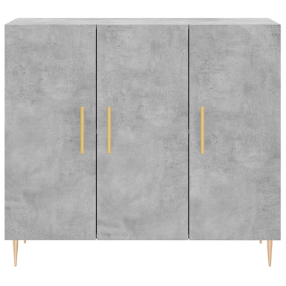 Dressoir 90X34X80 Cm Bewerkt Hout Betongrijs