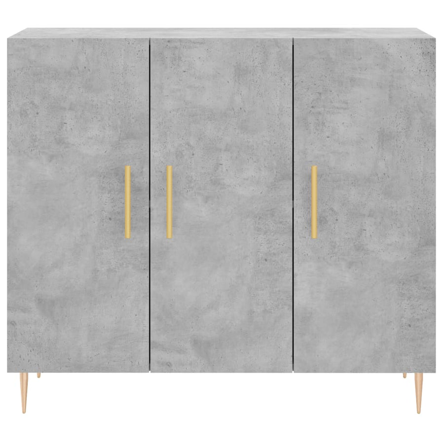 Dressoir 90X34X80 Cm Bewerkt Hout Betongrijs