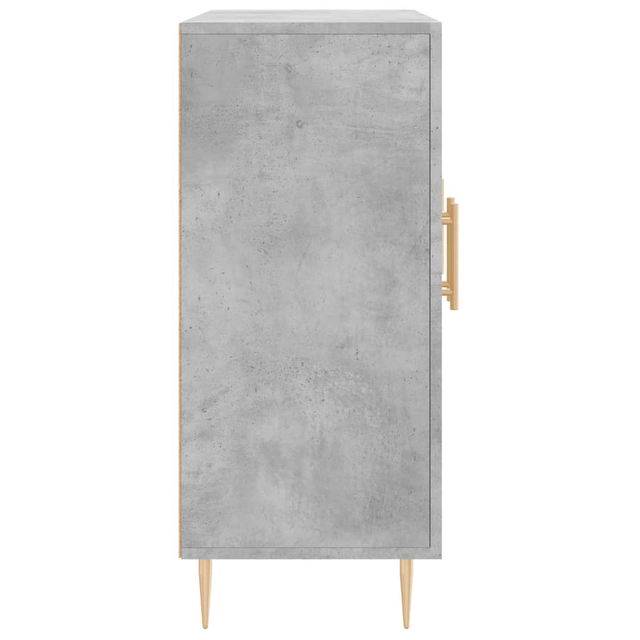 Dressoir 90X34X80 Cm Bewerkt Hout Betongrijs