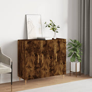 Dressoir 90x34x80 cm bewerkt hout gerookt eiken