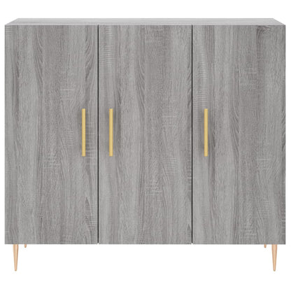 Dressoir 90X34X80 Cm Bewerkt Hout Grijs Sonoma Eikenkleurig