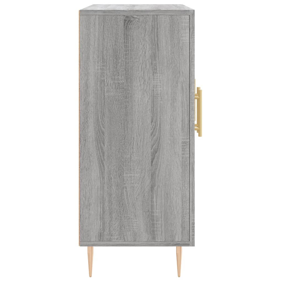 Dressoir 90X34X80 Cm Bewerkt Hout Grijs Sonoma Eikenkleurig