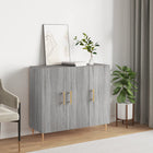 Dressoir 90x34x80 cm bewerkt hout grijs sonoma