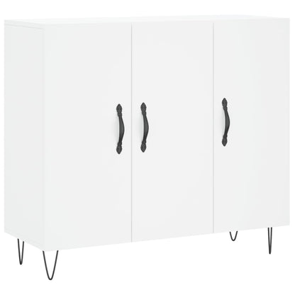 Dressoir 90X34X80 Cm Bewerkt Hout Wit