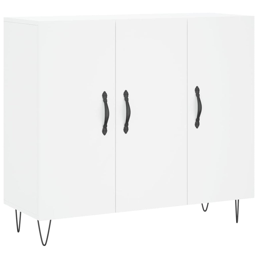 Dressoir 90X34X80 Cm Bewerkt Hout Wit