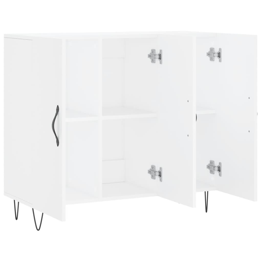 Dressoir 90X34X80 Cm Bewerkt Hout Wit