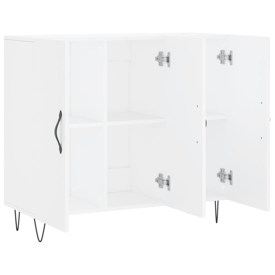 Dressoir 90X34X80 Cm Bewerkt Hout Wit